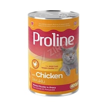 2 Adet Proline Sos İçinde Et Parçacıklı Tavuklu Yetişkin Kedi Maması 400 Gr