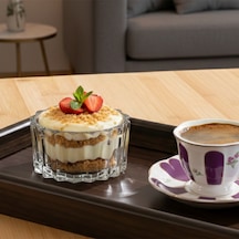 Porsima Ryg8068 Tulin 6lı Cam Kase Puding Tatlı Ve Dondurma Kasesi Kahvaltılık Kase Seti Çerez Kasesi 5x9cm Şeffaf
