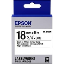 Epson Lk-5Wbn Standart Siyah Üzeri Beyaz 18 Mm 9 Metre Etiket