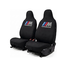 M Performance Baskılı - Oto Ön Ve Arka Koltuk Kılıfı Penye Universal - Siyah