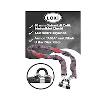 10 Mm Kalınlık 1.50 Metre Motorsiklet Scooter Zincir Kilit Armor Disk Kilidi U Bar