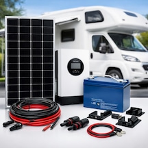 Sed 1kw Karavan Güneş Enerjisi Paketi 570w Monokristal Half-cut Panel, 1kw Mppt Akıllı İnverter, 200ah Jel Akü Solar Sistem Beyaz - Gri - Siyah