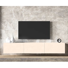 Beliz Tv Ünitesi Tv Sehpası Alt Modül 200 Cm Krem Mdf