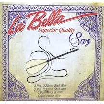 La Bella Lbh-20 Uzun Sap Saz Teli - 0.20 Uzun Bağlama Teli Takım