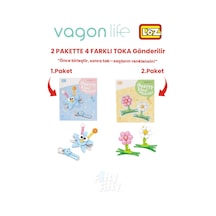 4'lü Saç Toka Seti Önce Birleştir,sonra Tak 2 Paket 4 Adet Gönderilir Yapı Toka Seti Ff 7115-7132