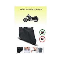 Siyah Yuki Benda Rock 250 Uyumlu Motosiklet Brandası Arka Çanta Uyumlu