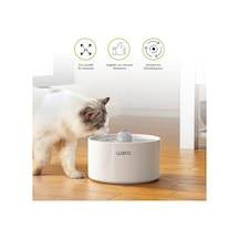 Wero Otomatik Kedi Köpek Su Şelalesi Su Pınarı Su Sebili Seramik - Sessiz Çalışma - 2.0 Lt Otomatik Su Temizleme - Beyaz