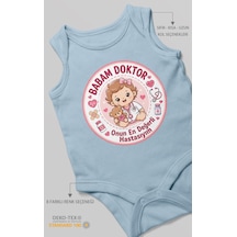 Morivokids Babaya Özel Sıfır Kollu Bebek Zıbını %100 Pamuk Zbn290-sk Bebe Mavisi