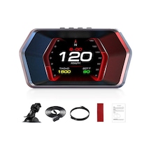 P17 Hud Obd2 & Gps Çift Sistemli Araç Bilgisayarı Dijital Kilometre, Su Ve Yağ Sıcaklığı