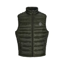 Jack & Jones Jjekıngsley Erkek Hafif Şişme Yelek Dik Yaka Günlük Rahat Haki