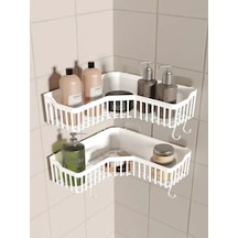 Yapışkanlı Duş Banyo Mutfak Köşesi Sabunluğu.1adet Beyaz