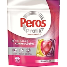 Peros Pratik Matik Çamaşır Deterjanı Kapsülü - Tableti 26 Adet Renkliler