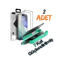 2 Adet Apple Uyumlu iPhone 17 Pro Max Cam Ekran Koruyucu Kolay Kurulum Aparatlı Ultrafit Aluminacore İyonlaştırı