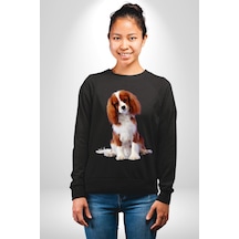 Cavalier King Charles Spaniel Unisex Siyah Sweatshirt Siyah