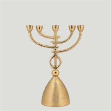 Vitale Gold Metal 5 Li Antik Şamdan 31 15 42 Cm Çok Renkli