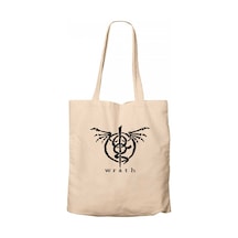 Lamb of God Wrath Logo Krem Kanvas Bez Çanta