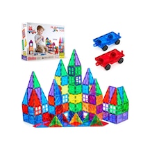 Playmags 100 Parça Manyetik Blok Set 3+ Yaş Bebek Ve Çocuklar İçin Stem Montessori Eğitim Seti Okul Öncesi Ve İlkokul Çocuklarına Uygun Oyuncak