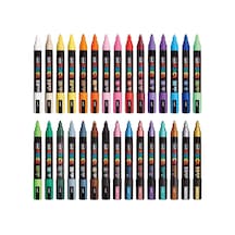 Uni Posca Markör Kalem 5m Set 1.8-2.5 Mm Keçe Uçlu 30'lu Set Çok Renkli