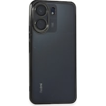 Xiaomi Redmi 13c Kılıf Razer Lensli Silikon - Siyah -