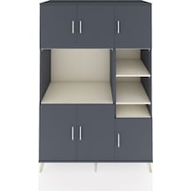 Kronos Dolap 10 Raflı 6 Kapaklı 132x59x195 Antrasit-antrasit/... Antrasit