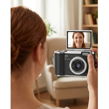 4k Video Çekim Özellikli Dijital Kamera 48 Mp 8x Zoom Ve 180 Derece Döner Ekranlı Diğer