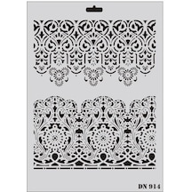 Mey İthalat Rich Dantel Seri Dn-914 Stencil 35x25 Cm