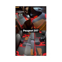 Peugeot 207 Akıllı Oto Paspas+metal Topukluk Siyah