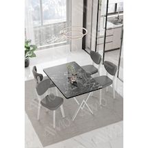 Avvio Lionel Beyaz Elma Sandalye 80x120 Yemek Masası Mutfak Masası 4 Kişilik Masa Sandalye Takımı Siyah Mermer Avvio Lionel Beyaz Elma Sandalye 80x120 Yemek Masası Mutfak Masası 4 Kişilik Masa Sandalye Takımı Siyah Mermer