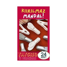 24 Adet Kırılmaz Mandal Yaysız Mandal Slikon Mandal İz Yapmaz Mandal Diğer