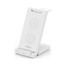 Duzzona 15w Katlanır 3 İn 1 Telefon Kulaklık Saat Kablosuz Şarj