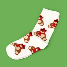 Soft Bear Çorap - Ekru Çok Renkli