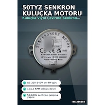 Kuluçka Motoru 50 Tyz 10/12 Rpm Yumurta Viyol Çevirme Makinesi Motor Parçası Bx-316156