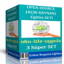 Open Source açık Kaynak Eğitim Seti 3 Süper Kitap