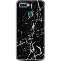 Oppo A5S Kılıf Desenli Black Marble 3 1382 Siyah