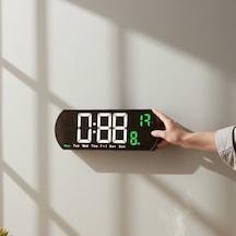Akıllı Led Dijital Alarm Saat Sıcaklık Ve Tarih Göstergeli, Büyük Ekranlı Masa Saati Beyaz