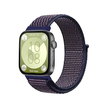 Huawei Fit 4 Hasırlı Cırtcırtlı Kordon Saat Değildir - Mavi-beyaz Diğer