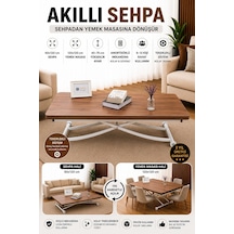 Juppo Üst Tabla Mdf Ceviz Oval Köşe Alt Beyaz İçe K