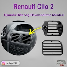 Renault Clio 2 Uyumlu Orta Konsol Sağ Havalandırma Menfezi