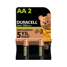 Duracell Şarj Edilebilir Aa Kalem Pil 2'li Paket , 1300 Mah Nimh Sku: Zeus8690010049995