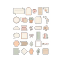 30 Adet Pastel Minimal Ajanda Sticker Seti - Planner Defter Scrapbook İçin Çok Renkli