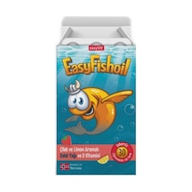 Easy Fish Oil Çilek Ve Limon Aromalı Balık Yağı Ve D Vitamini 30 Çiğnenebilir Jel