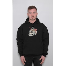 Sushi Skull Kuru Kafa Spagetti Chinese Food Sweatshirt Unisex Kapüşonlu Hoodie 001