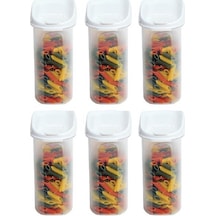 Moonstar Kuru Gıda Bakliyat Saklama Kabı 18 L 6 Lı Set Beyaz-Ma