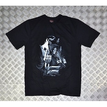 Stoned&Fame Kuru Kafa Baskılı T-shirt SIYAH Siyah