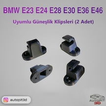 Bmw E23 / Bmw E24 / Bmw E28 / Bmw E30 / Bmw E36 / Bmw E46 Uyumlu Güneşlik Klipsleri 2 Adet Güneşlik Klipsleri