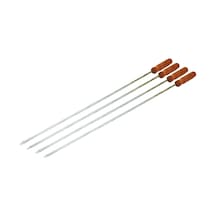Ahşap Saplı Kalın Kare Mangal Şişi - 50 Cm - Güvenli Tutuş