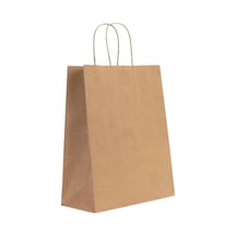 Burgu Saplı Kraft Kağıt Çanta 25x31x12cm 25 Adet Belirtilmemiş