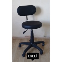 Egeli Sırtlı Estetisyen Taburesi Siyah