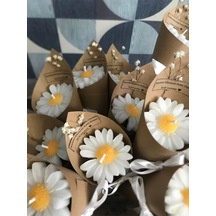 Bernami Mumluk Şamdanpinterest 15 Adet Papatya Kokulu Buket Mumler, Düğün, Nişan, Söz, Kadınlar Ve Anneler Günü Hediyesi Diğer