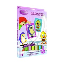 Eğitici Ve Eğlenceli Kum Boyama Seti-red Castle Penguen & Ördeki Ds-205